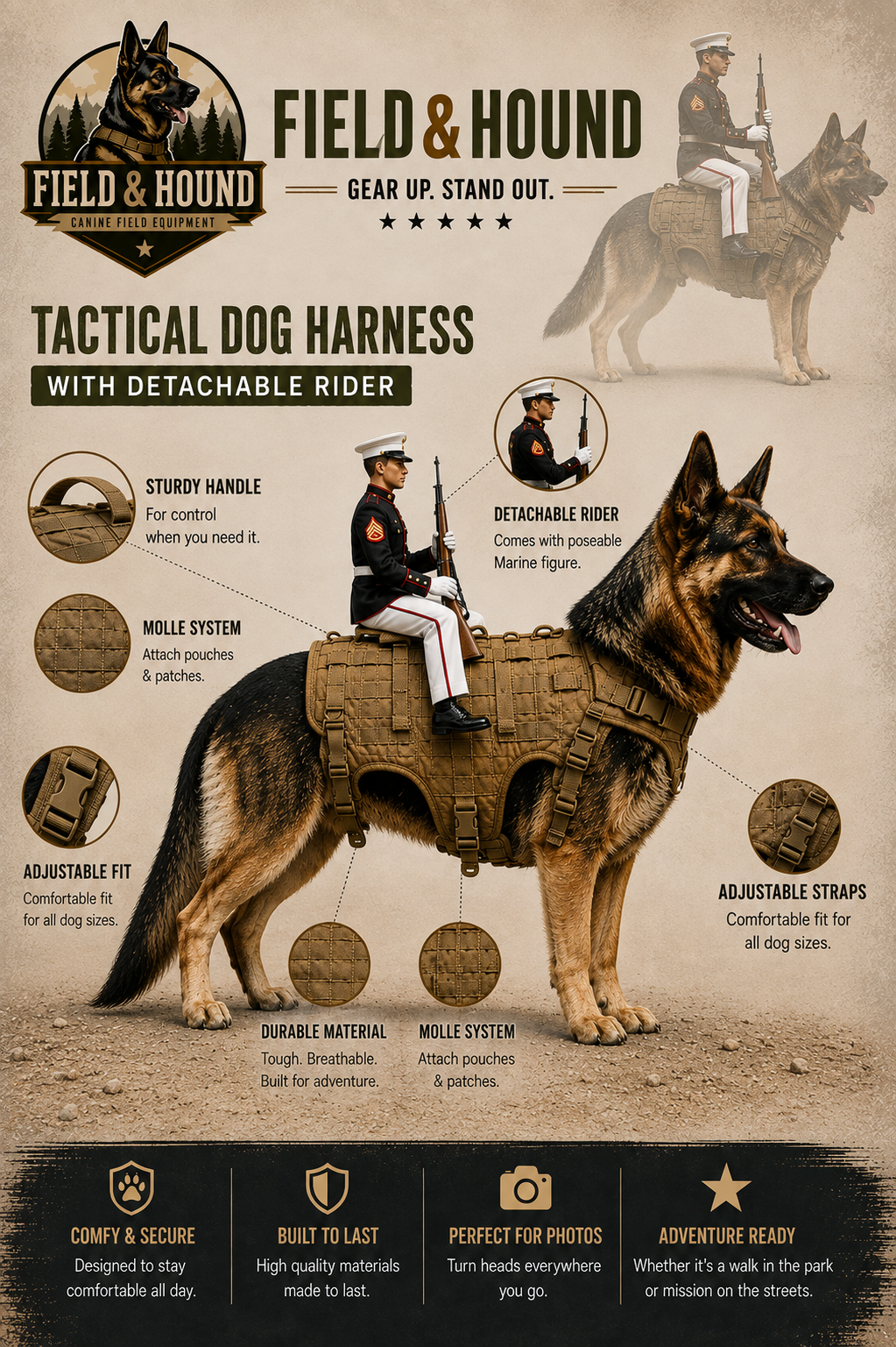 FIELD HOUND COSTUME(FITS ALL SIZES)