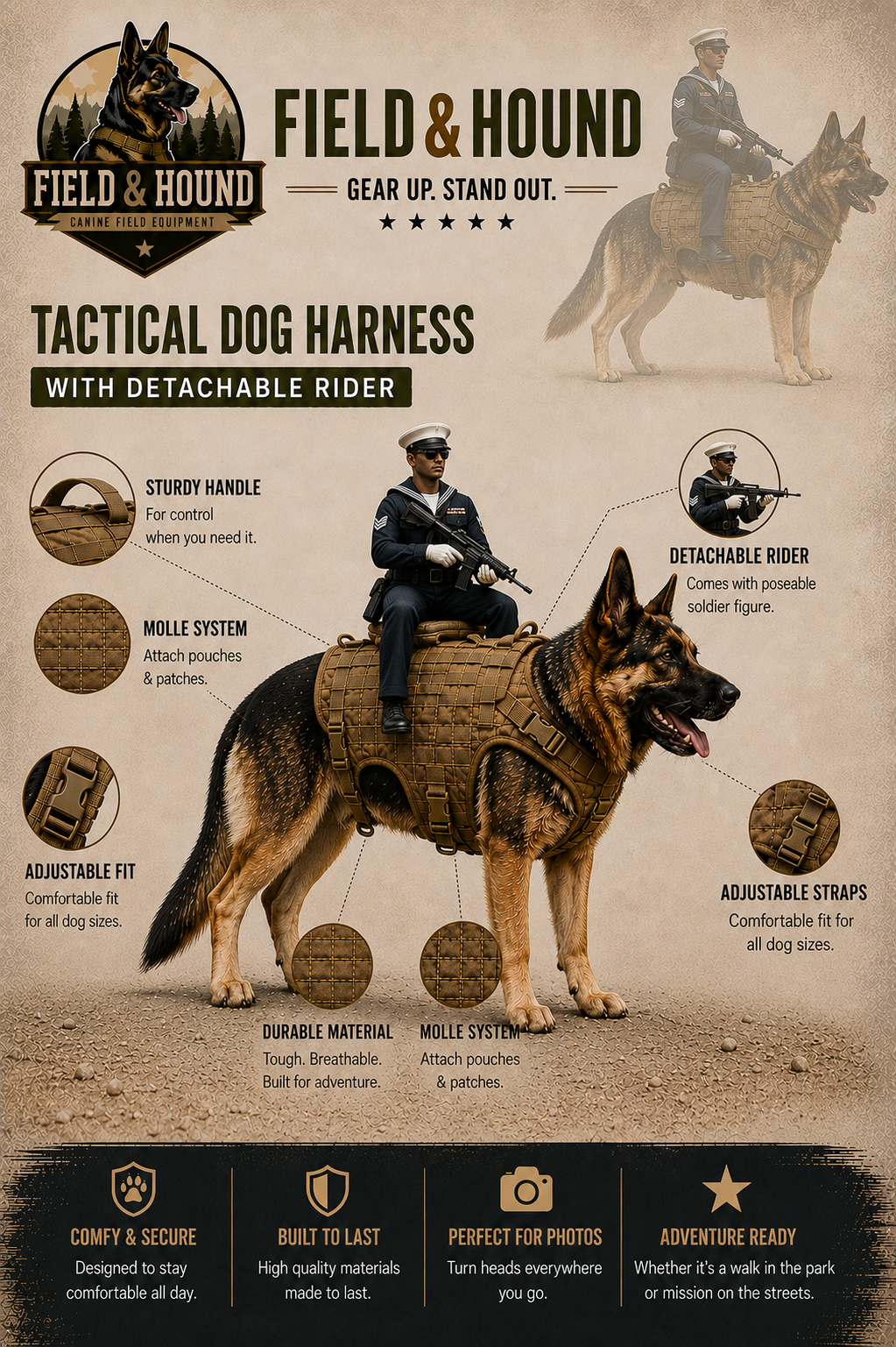 FIELD HOUND COSTUME(FITS ALL SIZES)